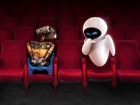 pic for wall e and eve in theater 